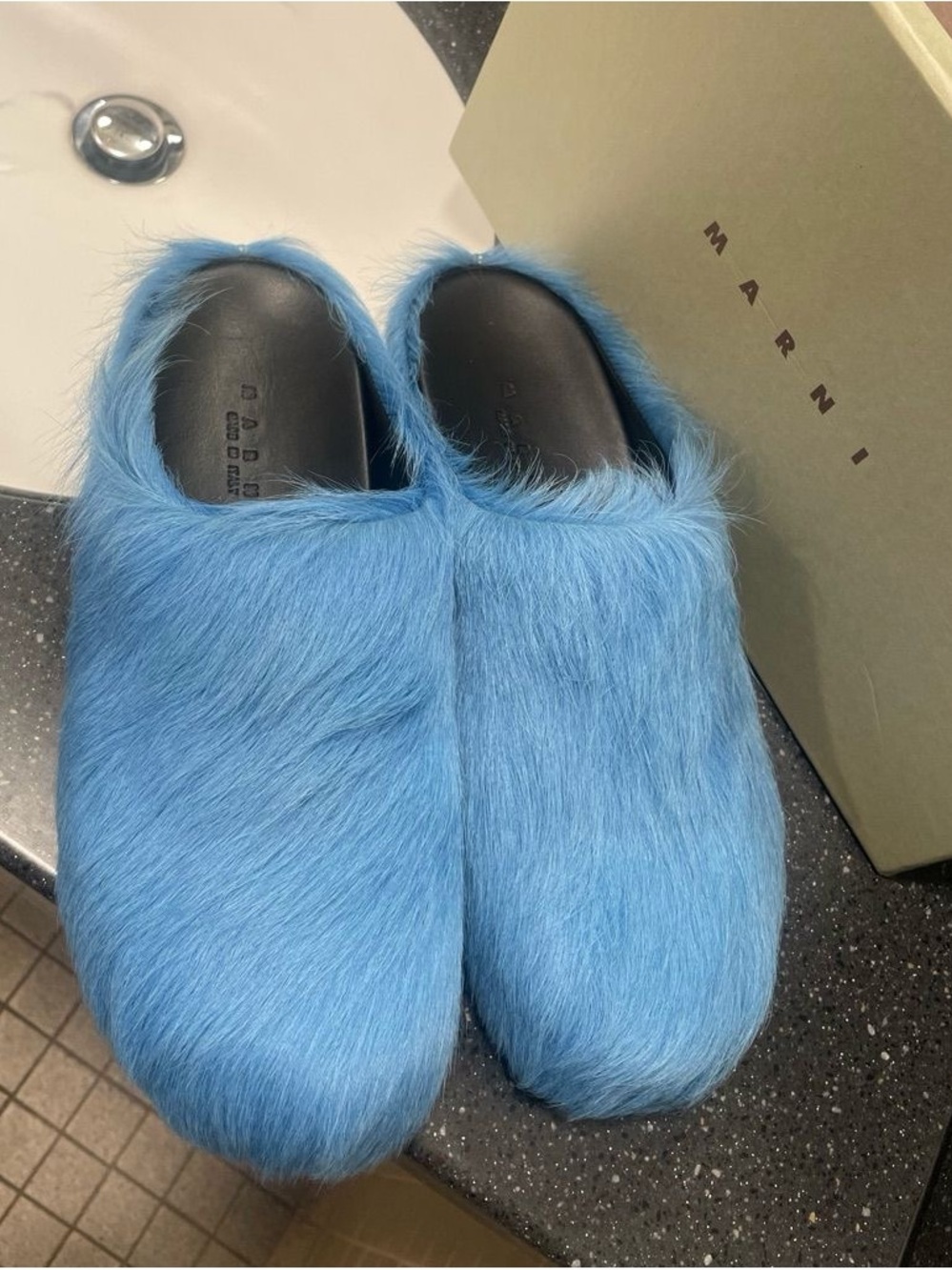 Marni Blue Slides
